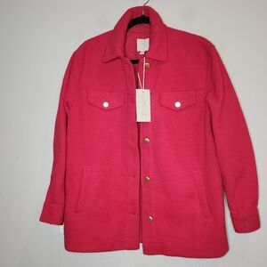 NWT Joie Faux Wool Pink Jacket. Size XS. Slightly oversized.